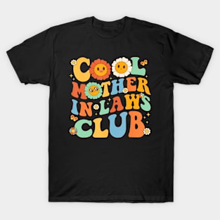 Cool Mother In Laws Club Groovy Mother'S Day Floral T-Shirt